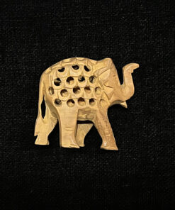 Had carved wooden mother elephant holding baby elephant in her womb